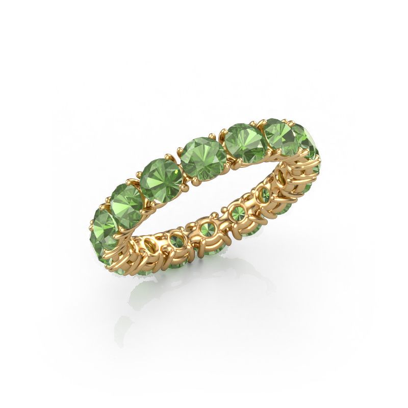 Vorsteckring Vivienne 4.0 585 Gold Turmalin grün 4 mm