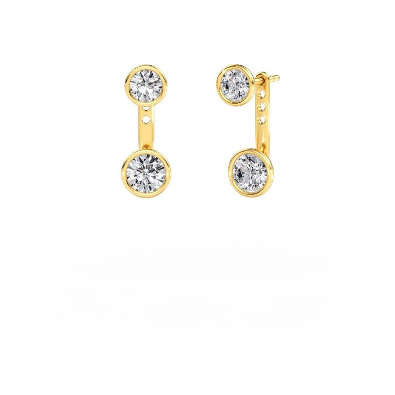 Oorbellen Halle 585 goud zirkonia 6 mm