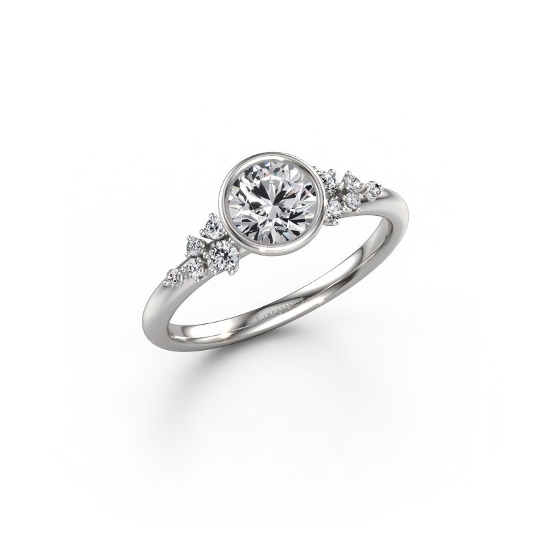 Verlobungsring Aliyah RND 585 Weißgold Diamant 0.70 crt