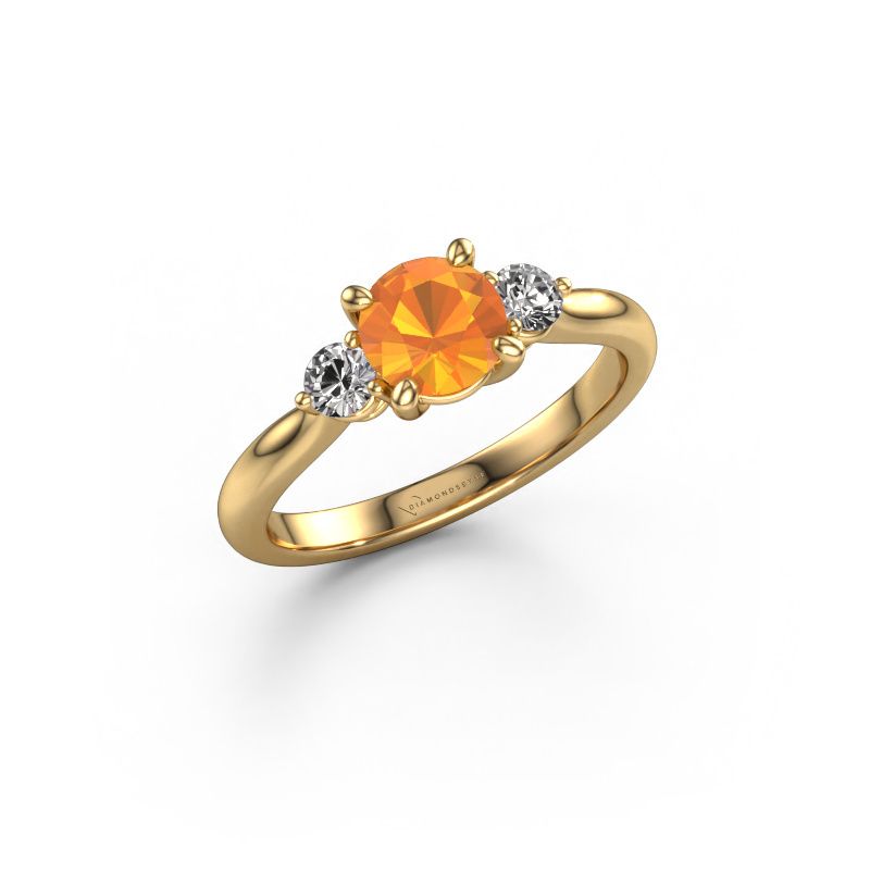 Engagement ring Lieselot RND 585 gold citrin 6.5 mm