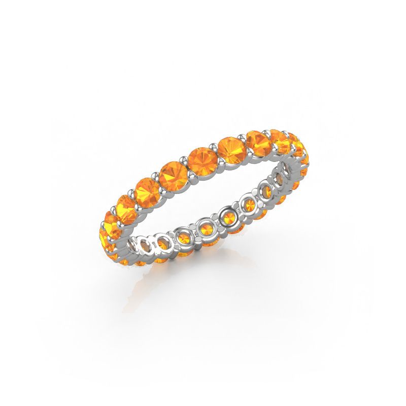 Vorsteckring Heddy rnd 2.7 585 Weißgold Citrin 2.7 mm