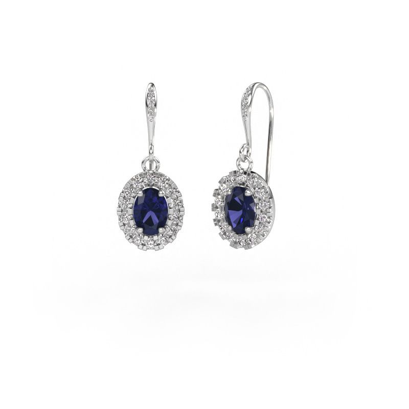 Drop earrings Jorinda 2 585 white gold sapphire 7x5 mm