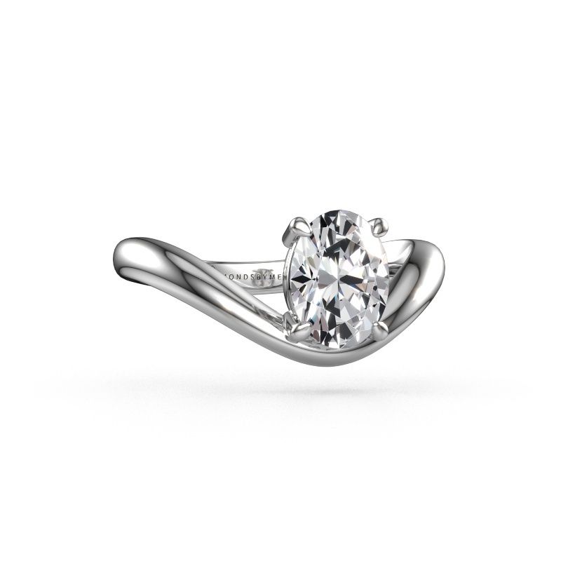 Verlovingsring Femke OVL 950 platina lab-grown diamant 1.10 crt