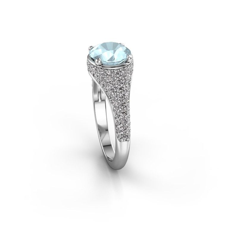Bild von Verlobungsring lovella<br/>585 Weißgold<br/>Aquamarin 7 mm