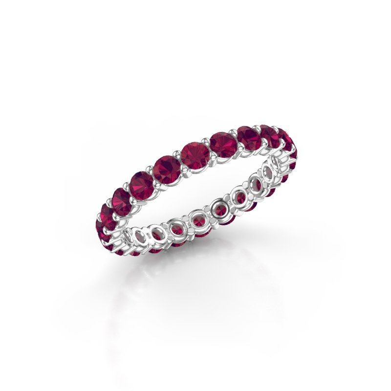 Bild von Vorsteckring heddy rnd 2.7<br/>950 Platin<br/>Rhodolit 2.7 mm