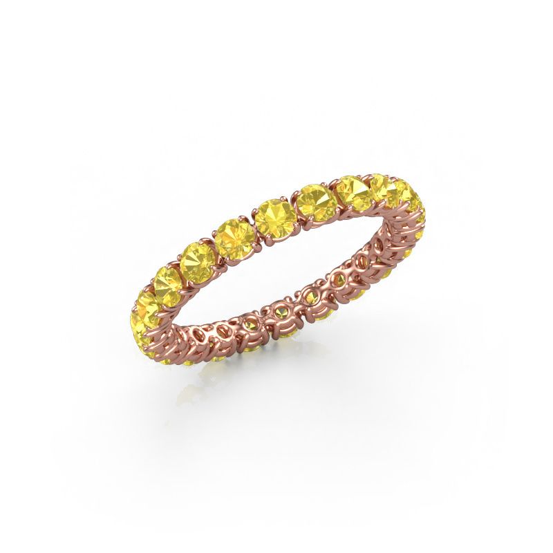 Bague Vivienne 2.7 585 or rose saphir jaune 2.7 mm