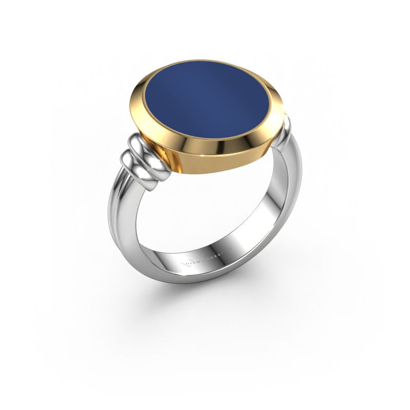 Siegelring Jake 4 585 Weissgold Lapislazuli 15x13 mm
