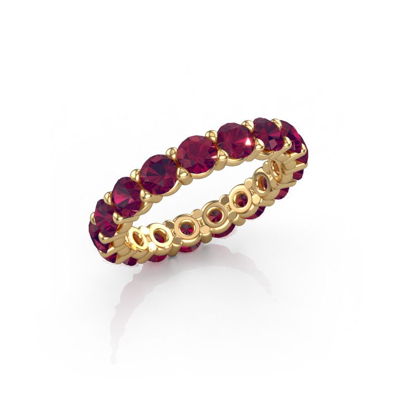 Stackable ring Heddy rnd 3.7 585 gold rhodolite 3.7 mm