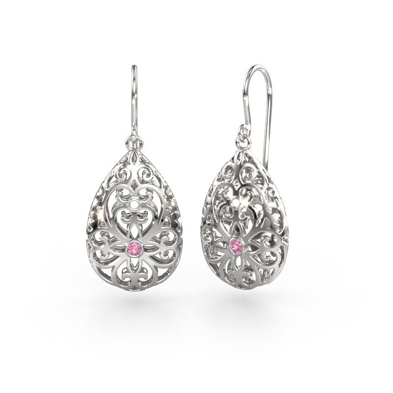 Ohrhänger Idalia 2 585 Weißgold Pink Saphir 2 mm