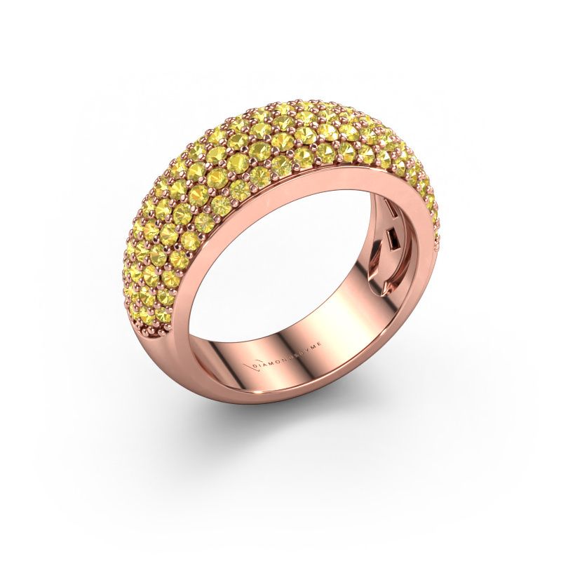 Ring Cristy 585 rose gold yellow sapphire 1.2 mm