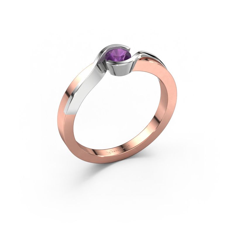 Ring Lola 585 rose gold amethyst 4 mm