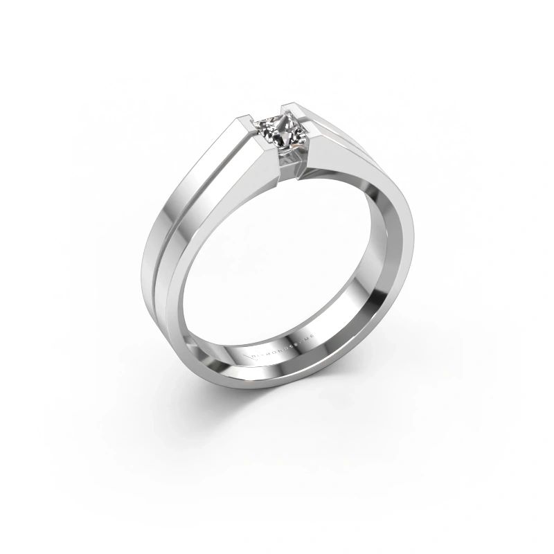 Bague pour homme Stefan 950 platine diamant 0.40 crt