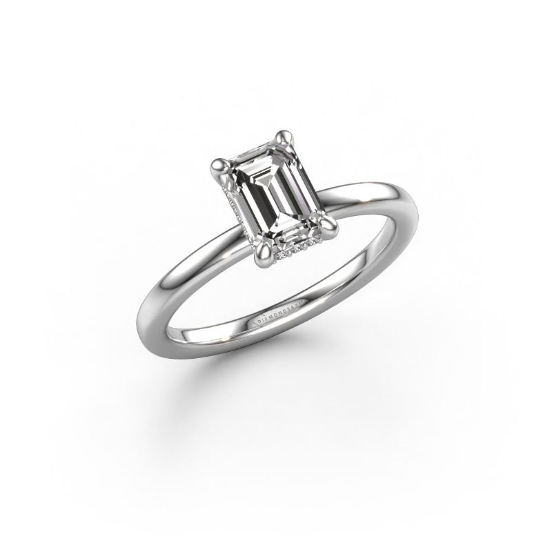 Verlovingsring Simone EME 2 585 witgoud zirkonia 7x5 mm