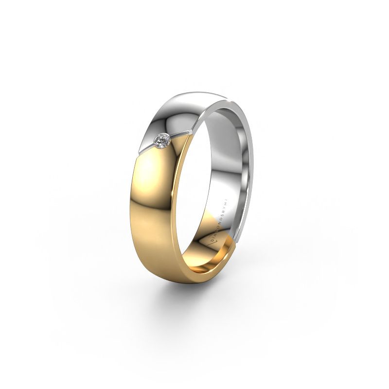 Wedding ring WH1201L25AP 585 gold diamond ±0.20x0.07 in
