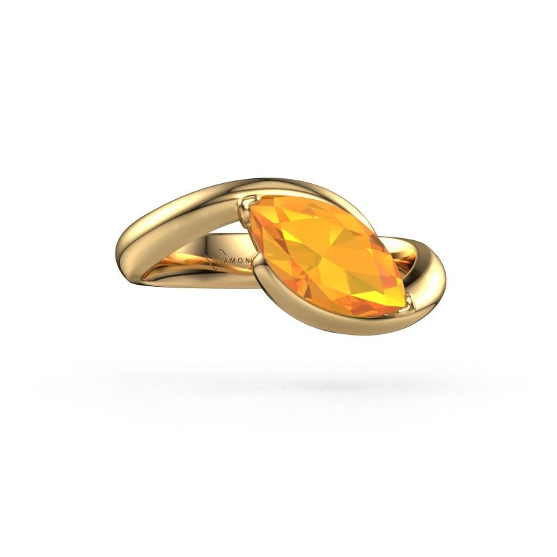 Verlobungsring Aida MRQ 585 Gold Citrin 11x5.5 mm