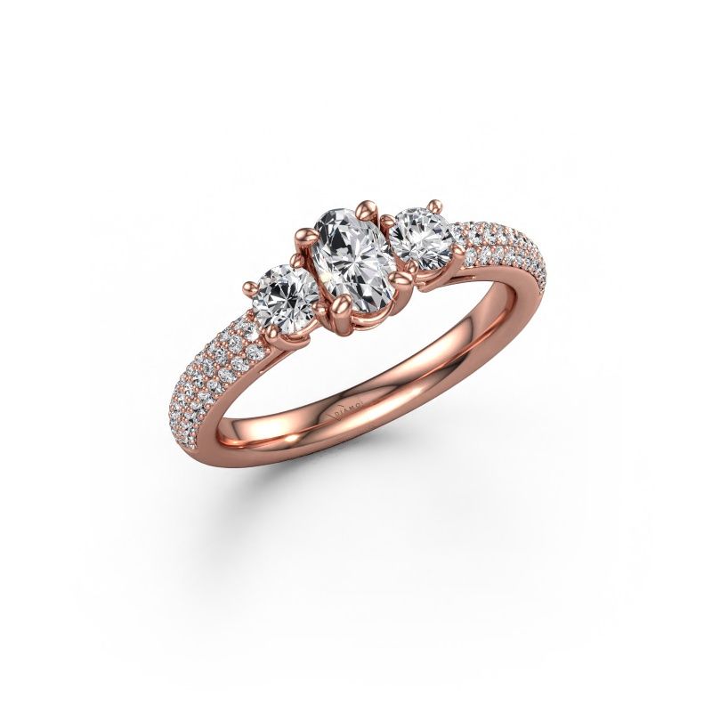 Engagement ring Marielle OVL 585 rose gold diamond 1.27 crt