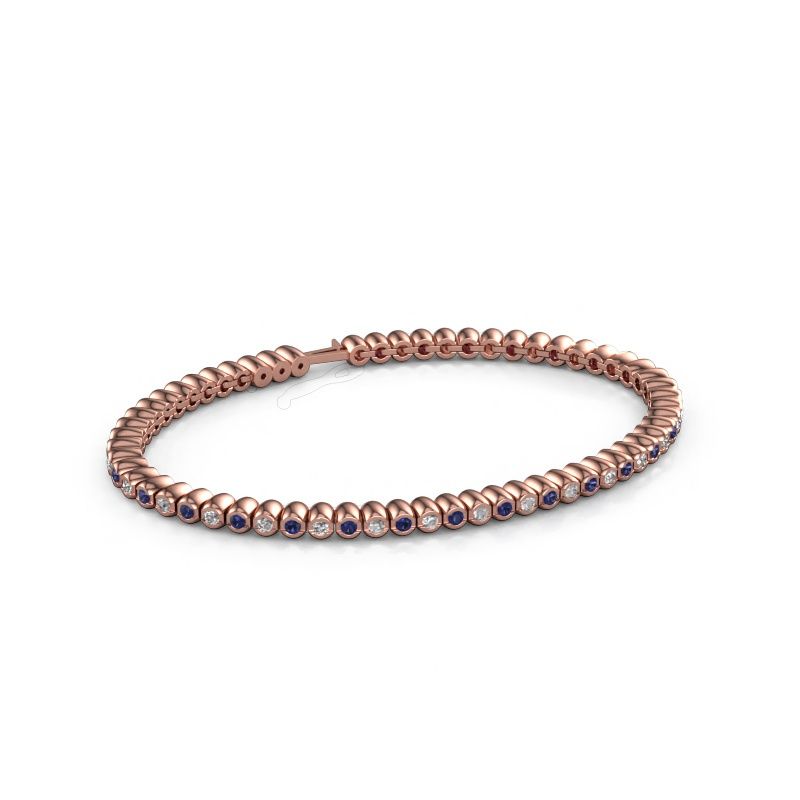 Tennisarmband Bianca 2 mm 585 Roségold Saphir 2 mm