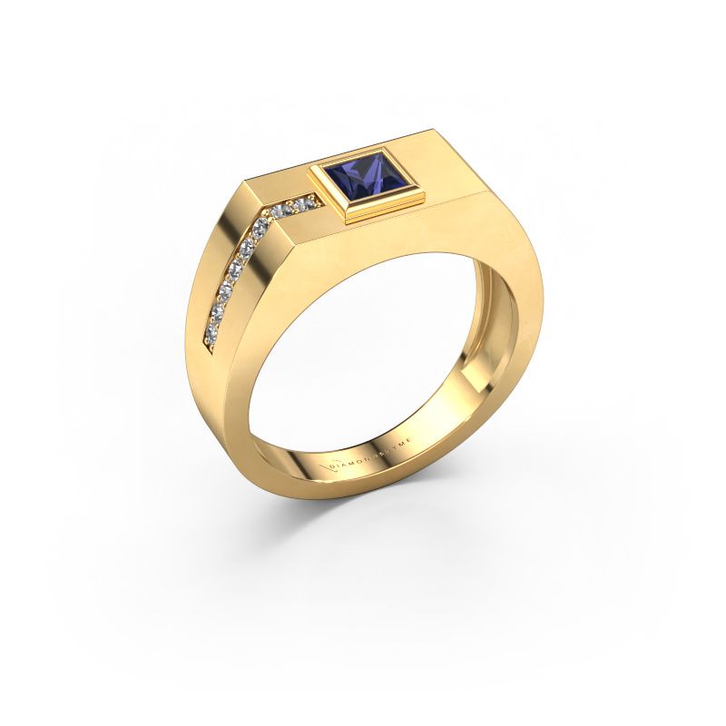 Bague pour homme Robertus 1 585 or jaune saphir 4 mm