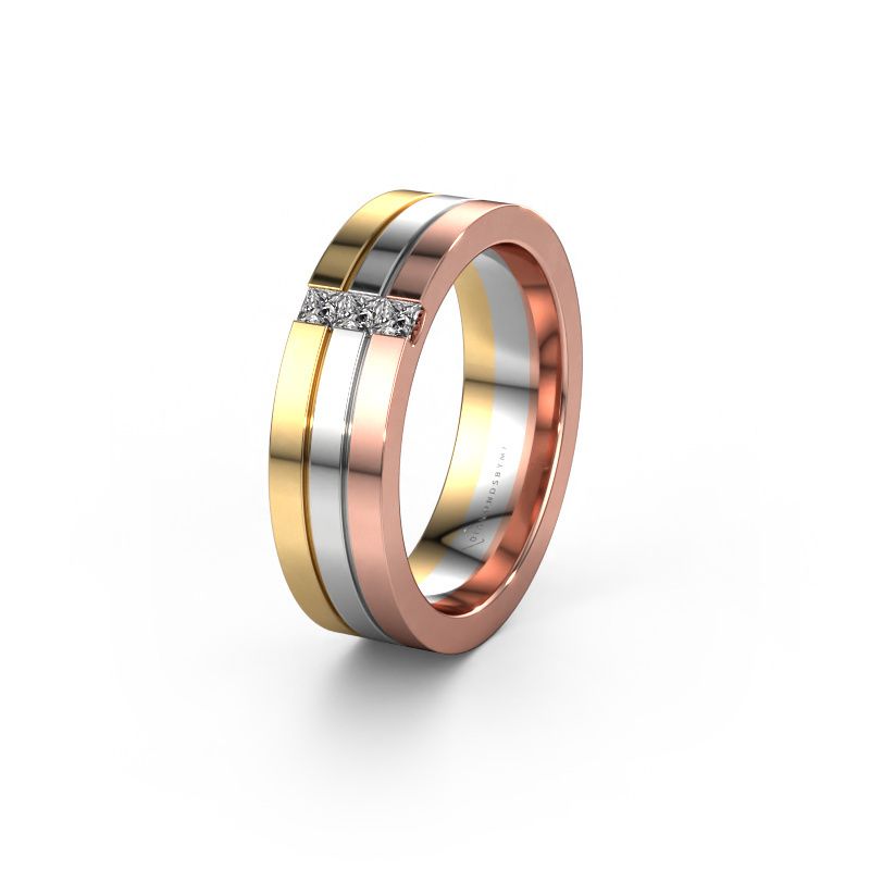 Alliance WH0428L16BP 585 or rose diamant synthétique ±6x2 mm