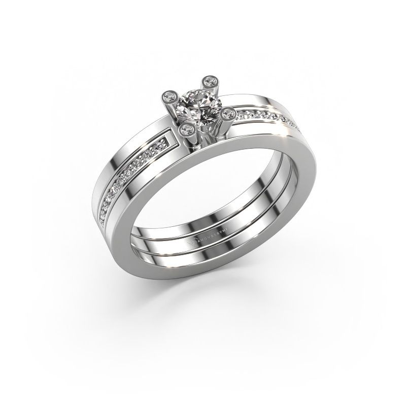 Verlobungsring Alisha 950 Platin Zirkonia 4 mm