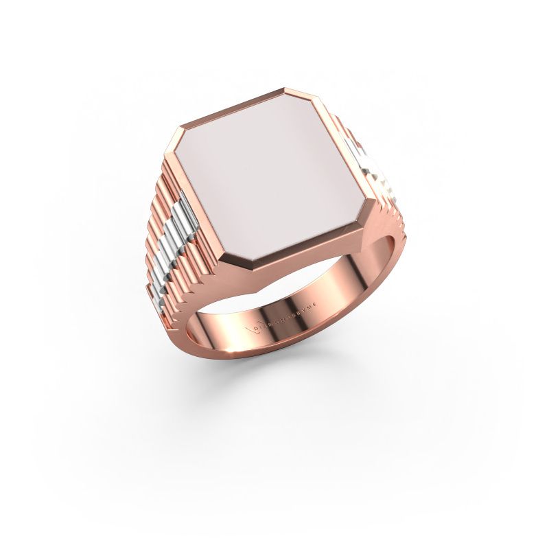 Signet ring Brent 3 585 rose gold red sardonyx 14x12 mm