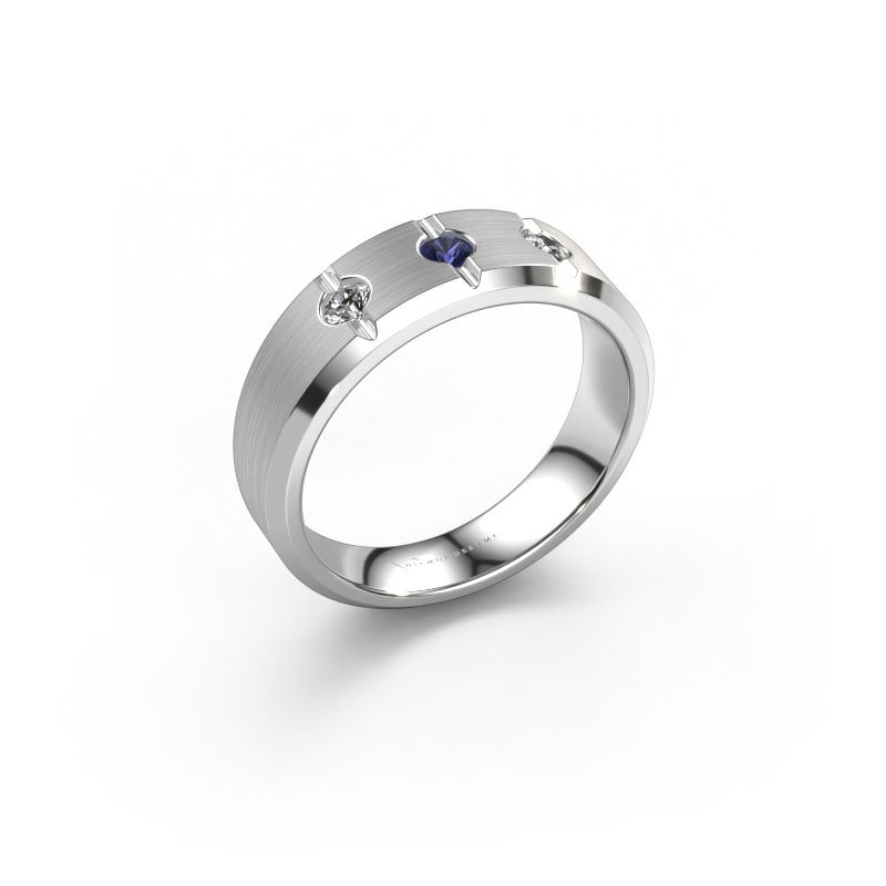 Herrenring Remco 950 Platin Saphir 2.7 mm