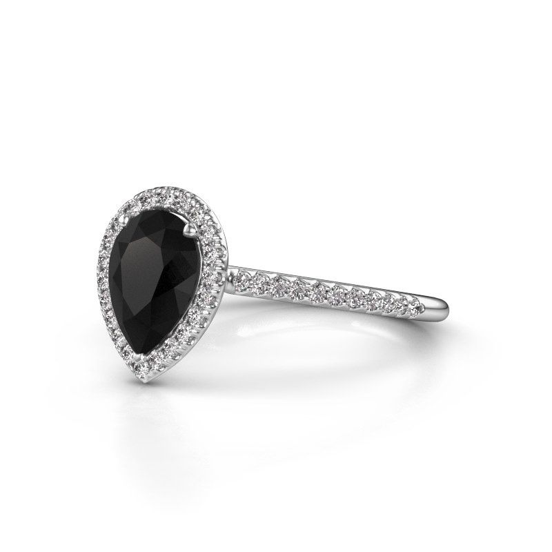 Afbeelding van Verlovingsring Seline Per 2<br/>950 platina<br/>Zwarte diamant 1.545 crt