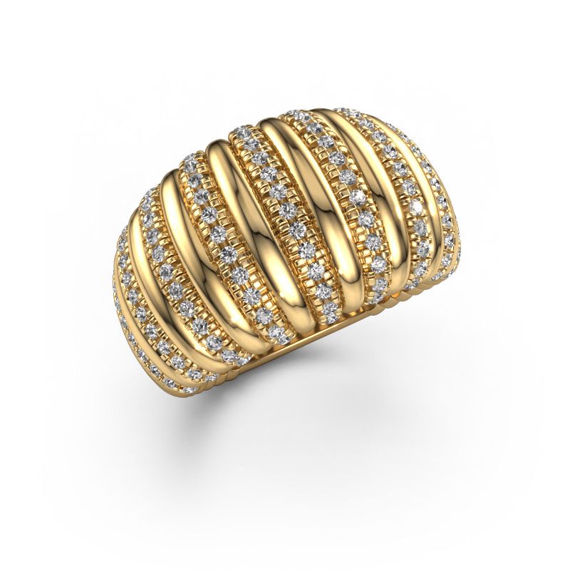 Ring Dawn 14 mm 585 goud lab-grown diamant 0.662 crt
