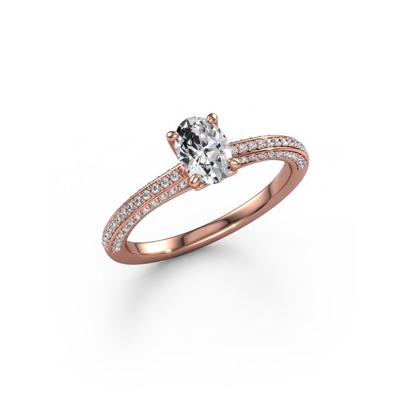 Verlobungsring Elenore ovl 585 Roségold Lab-grown Diamant 0.60 crt