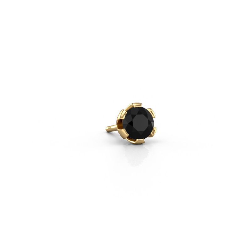 Men's earring Donato 585 gold black diamond 0.48 crt