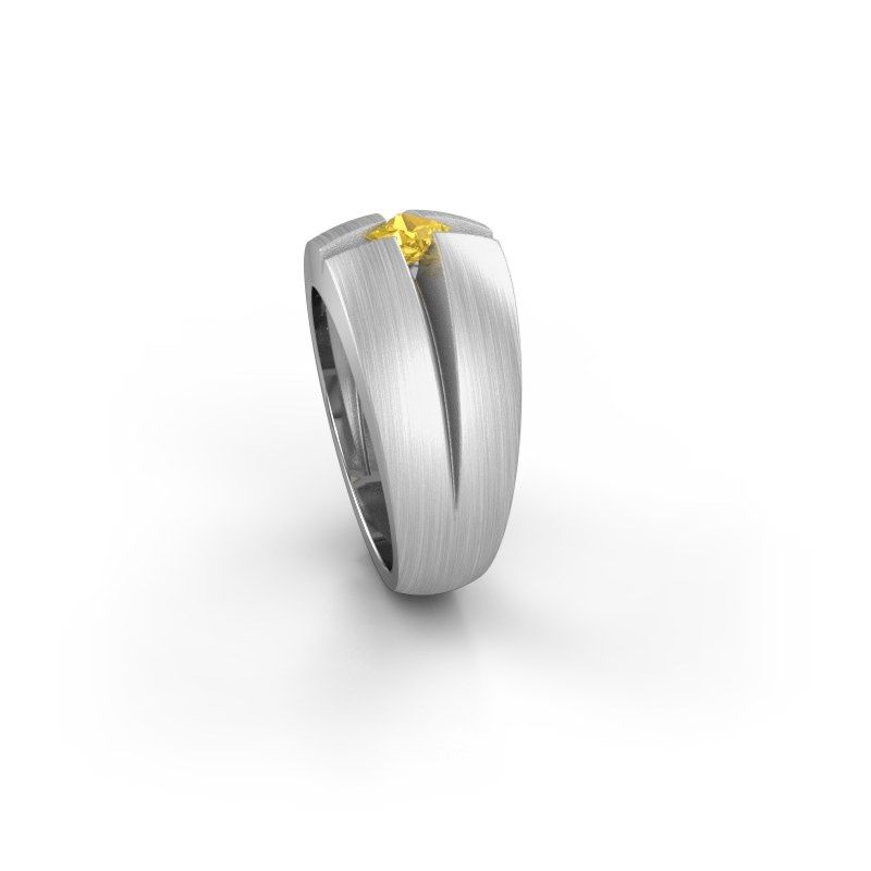 Image of Men's ring rens<br/>950 platinum<br/>Yellow sapphire 3.5 mm