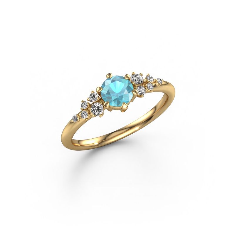 Engagement ring Royce RND 585 gold blue topaz 5 mm