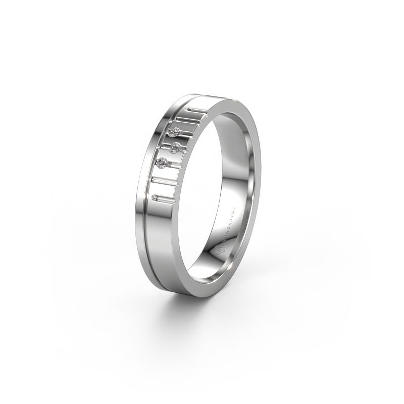 Bague d'amitié WH0332L14X 950 platine diamant ±4 x 1,5 mm