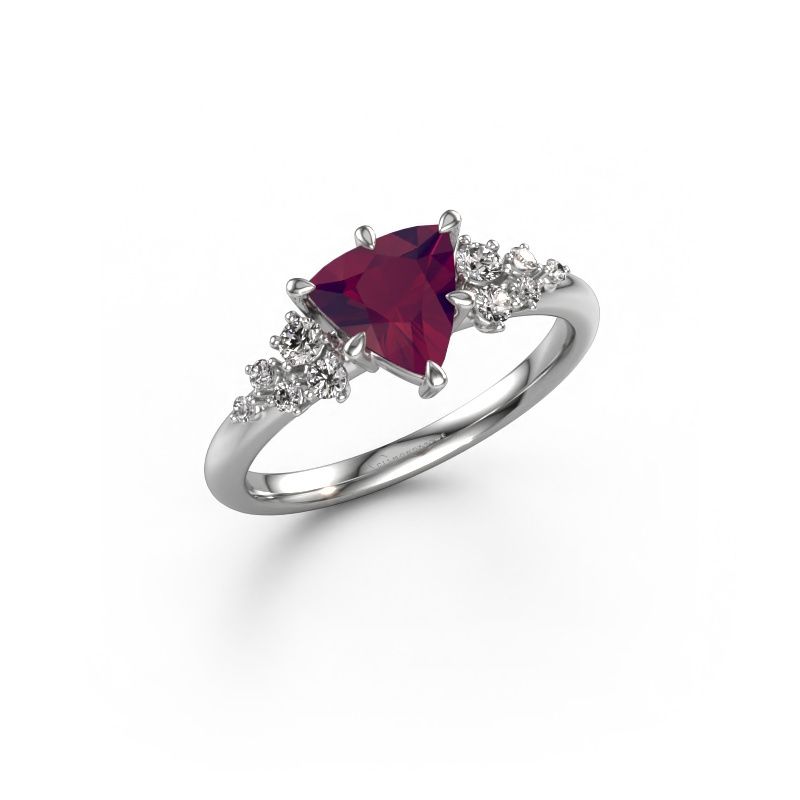 Bague de fiançailles Royce TRI 950 platine rhodolite 7 mm