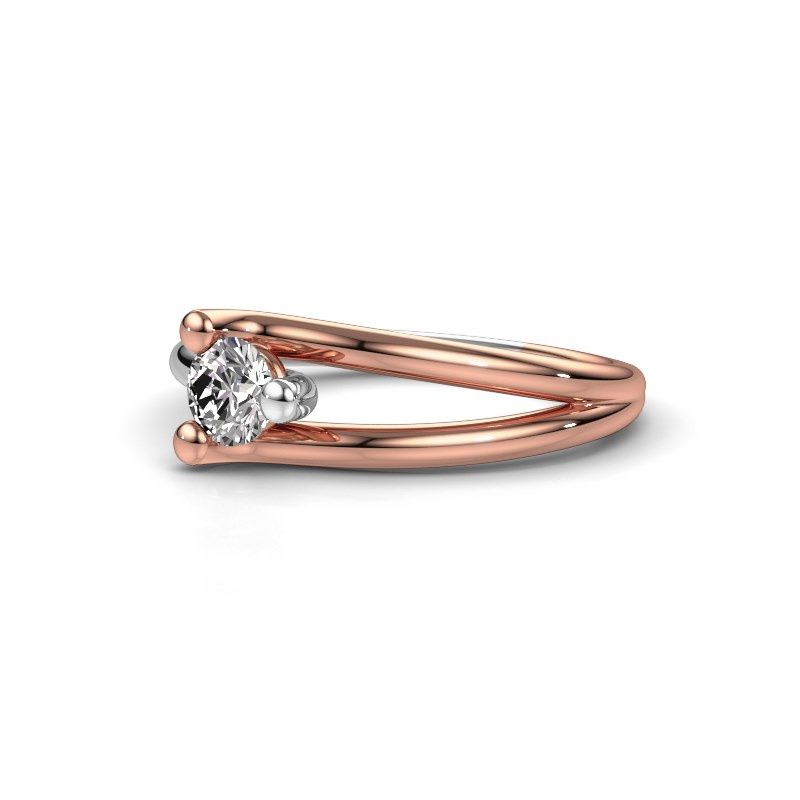 Image of Ring Roosmarijn<br/>585 rose gold<br/>Diamond 0.30 crt