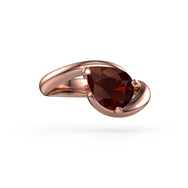 Engagement ring Aida PER 585 rose gold garnet 9x7 mm