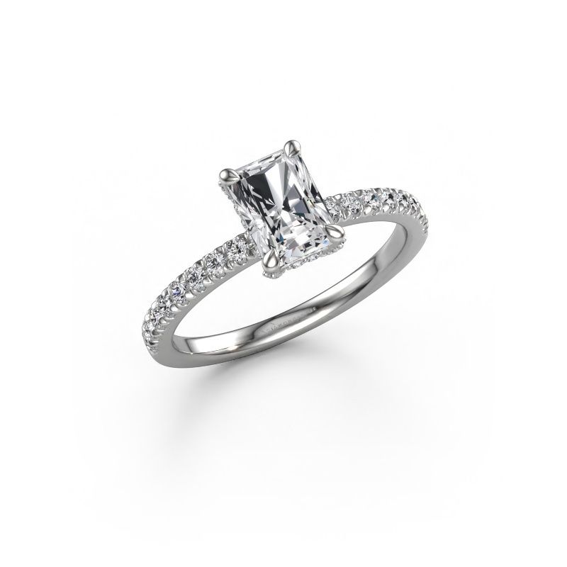 Engagement ring Saskia RAD 1 950 platinum lab grown diamond 1.00 crt