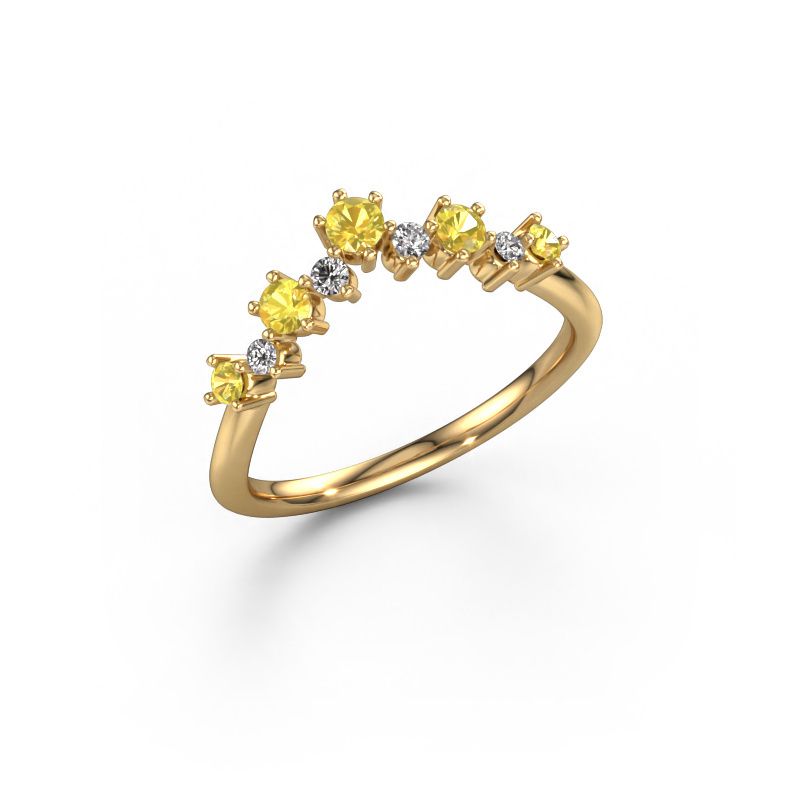 Stackable ring Carly B 585 gold yellow sapphire 2.7 mm