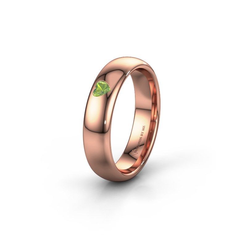 Afbeelding van Vriendschapsring WH0101L35BPHRT 585 rosé goud peridoot ±5x2 mm