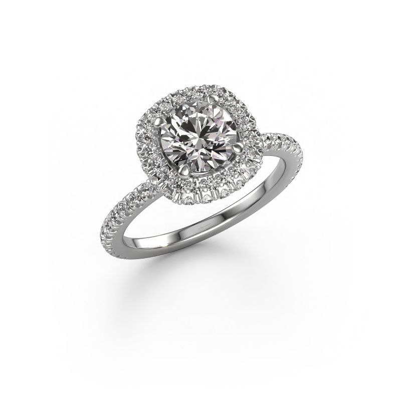 Bague de fiançailles Talitha RND 585 or blanc diamant 1.688 crt