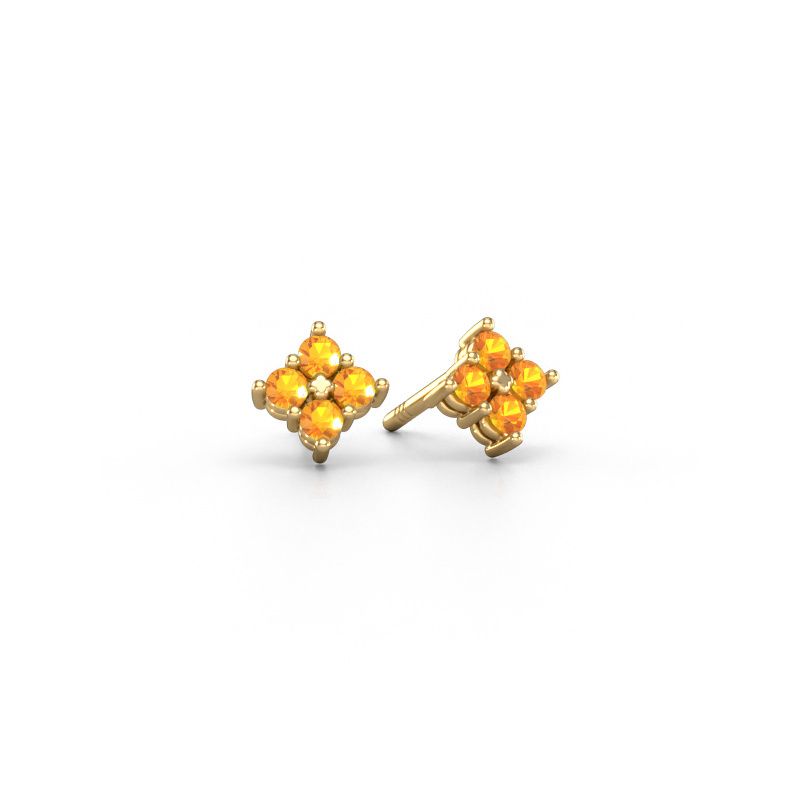 Clous d'oreilles Maryetta 585 or jaune citrine 2 mm