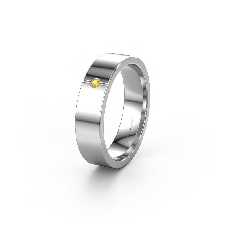 Friendship ring WH1101L15AP 585 white gold yellow sapphire ±5 x 1.7 mm