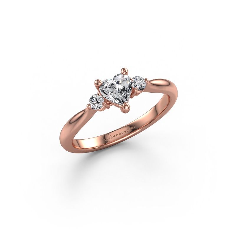 Verlovingsring Lieselot HRT 585 rosé goud lab-grown diamant 0.61 crt