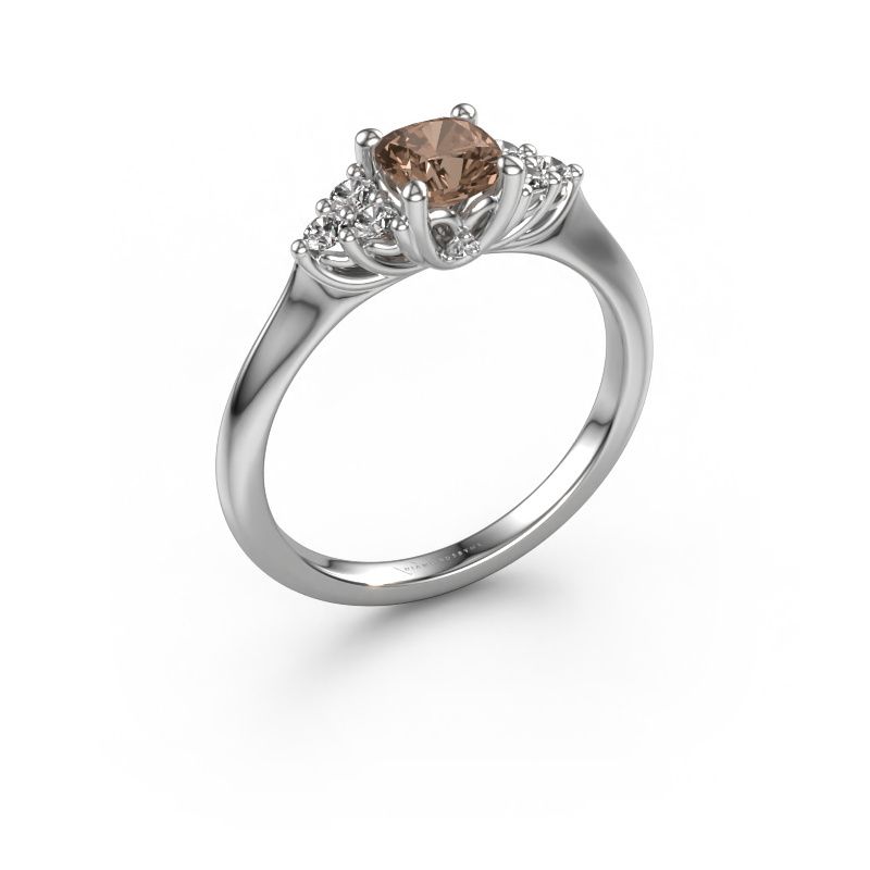 Bague de fiançailles Felipa CUS 950 platine diamant brun 0.893 crt