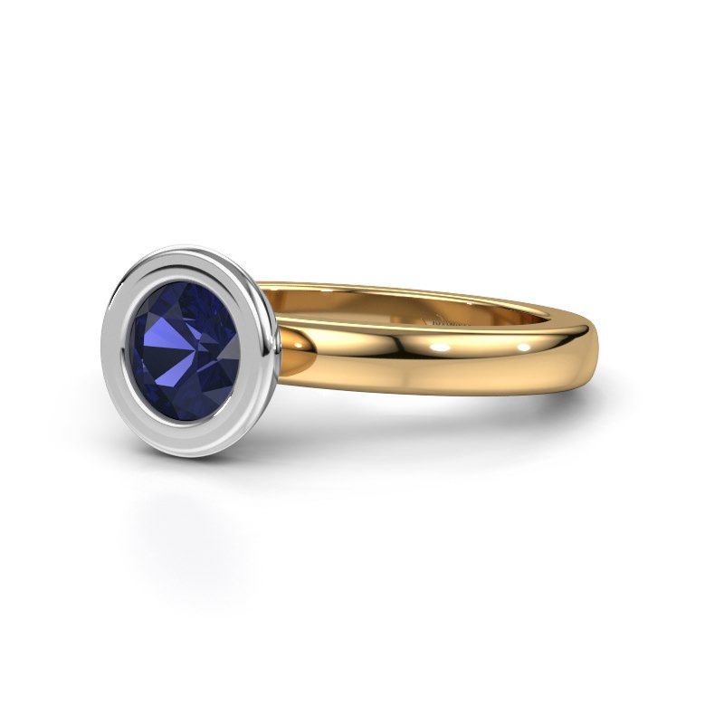 Image of Stacking ring Eloise Round 585 gold sapphire 6 mm