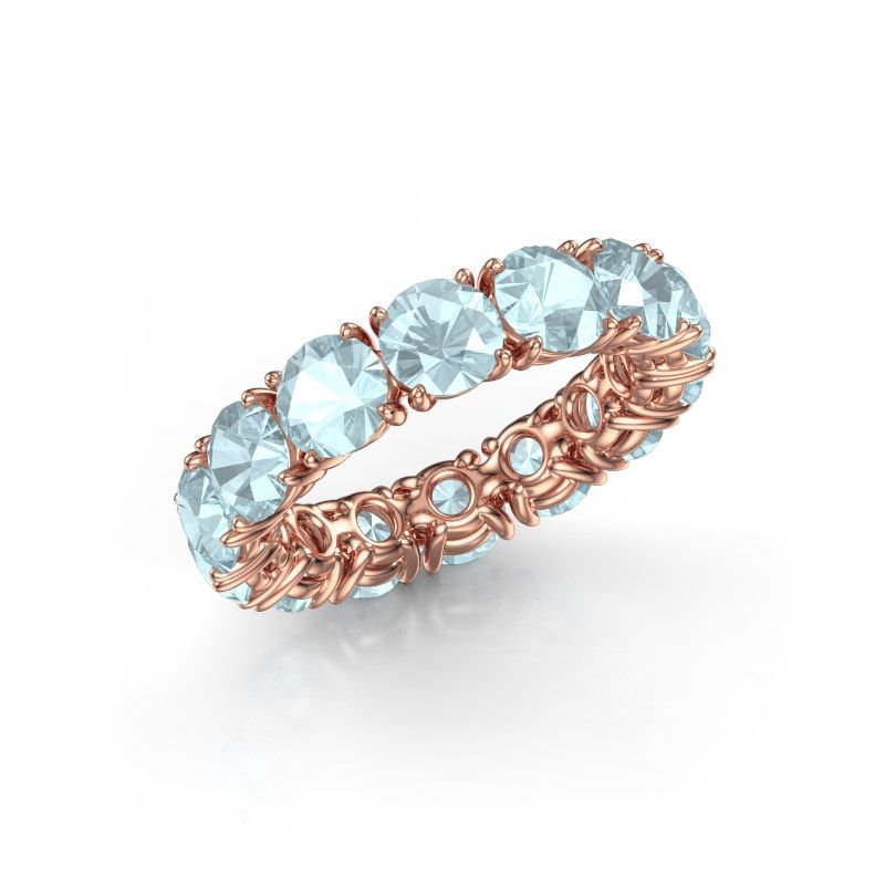 Bild von Ring vivienne 5.0<br/>585 Roségold<br/>Aquamarin 5 mm