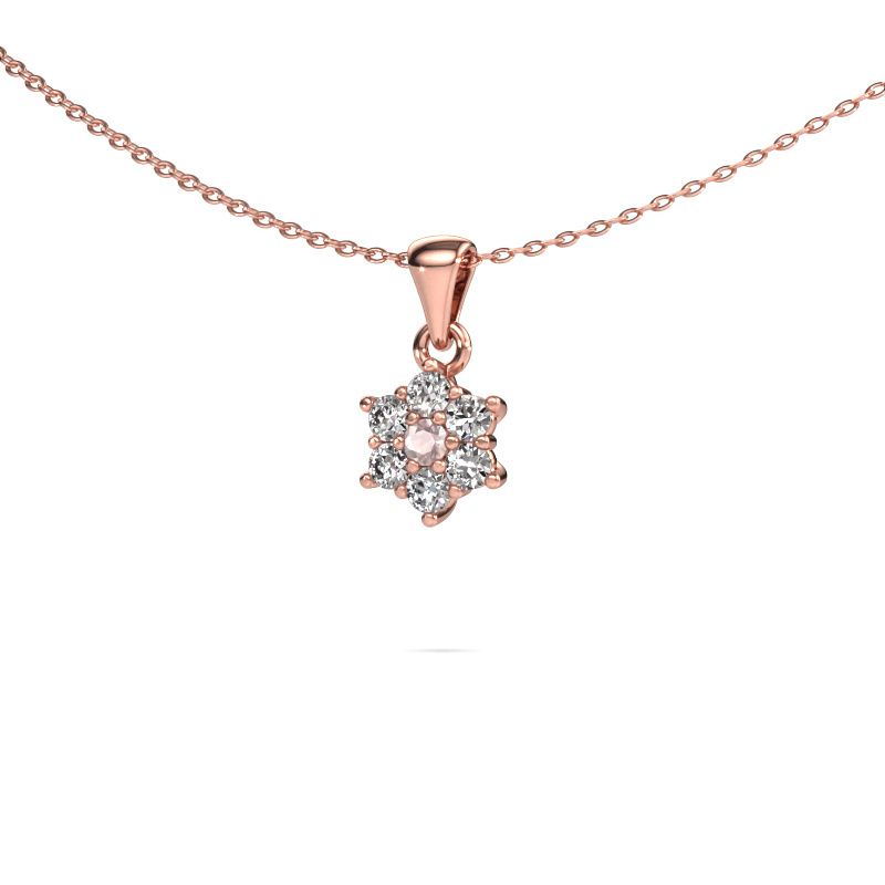 Kette Chantal 585 Roségold Morganit Champagner 2.4 mm