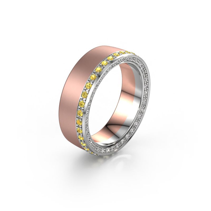 Alliance WH2224L26C8 585 or rose saphir jaune 1.3 mm ±6,5x2.2 mm