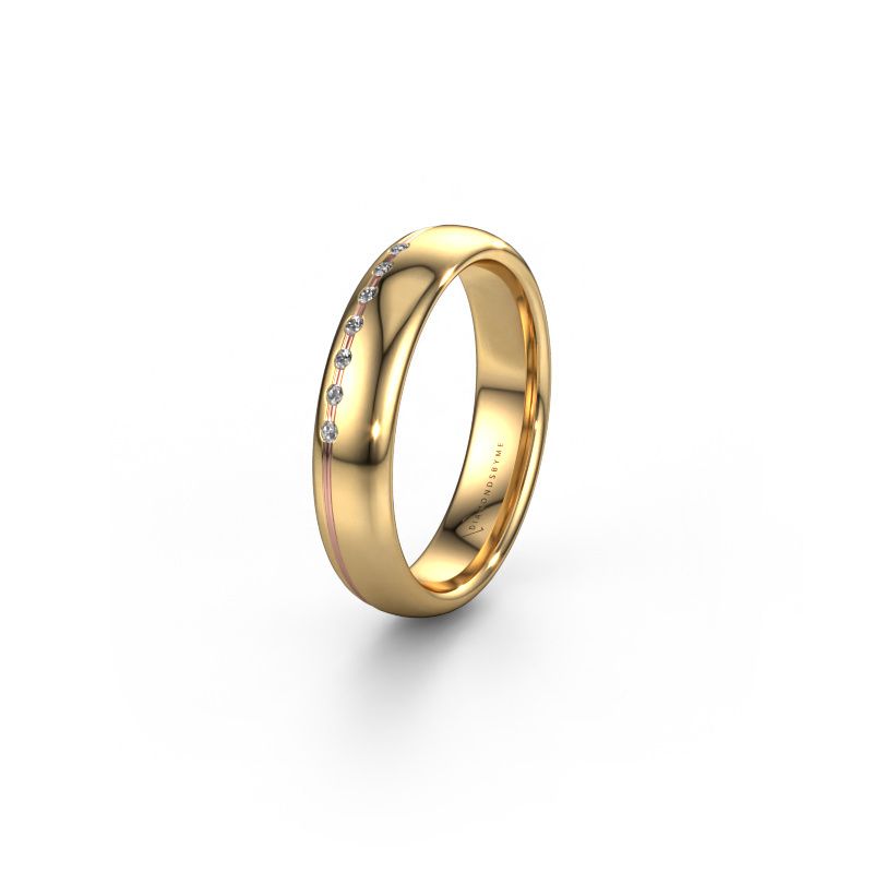 Bague d'amitié WH2144L34A 585 or jaune diamant synthétique ±4 x 1,7 mm