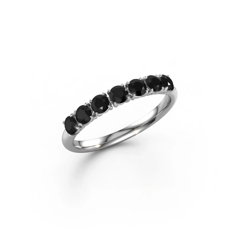 Ring Vivienne Half 585 witgoud zwarte diamant 0.798 crt